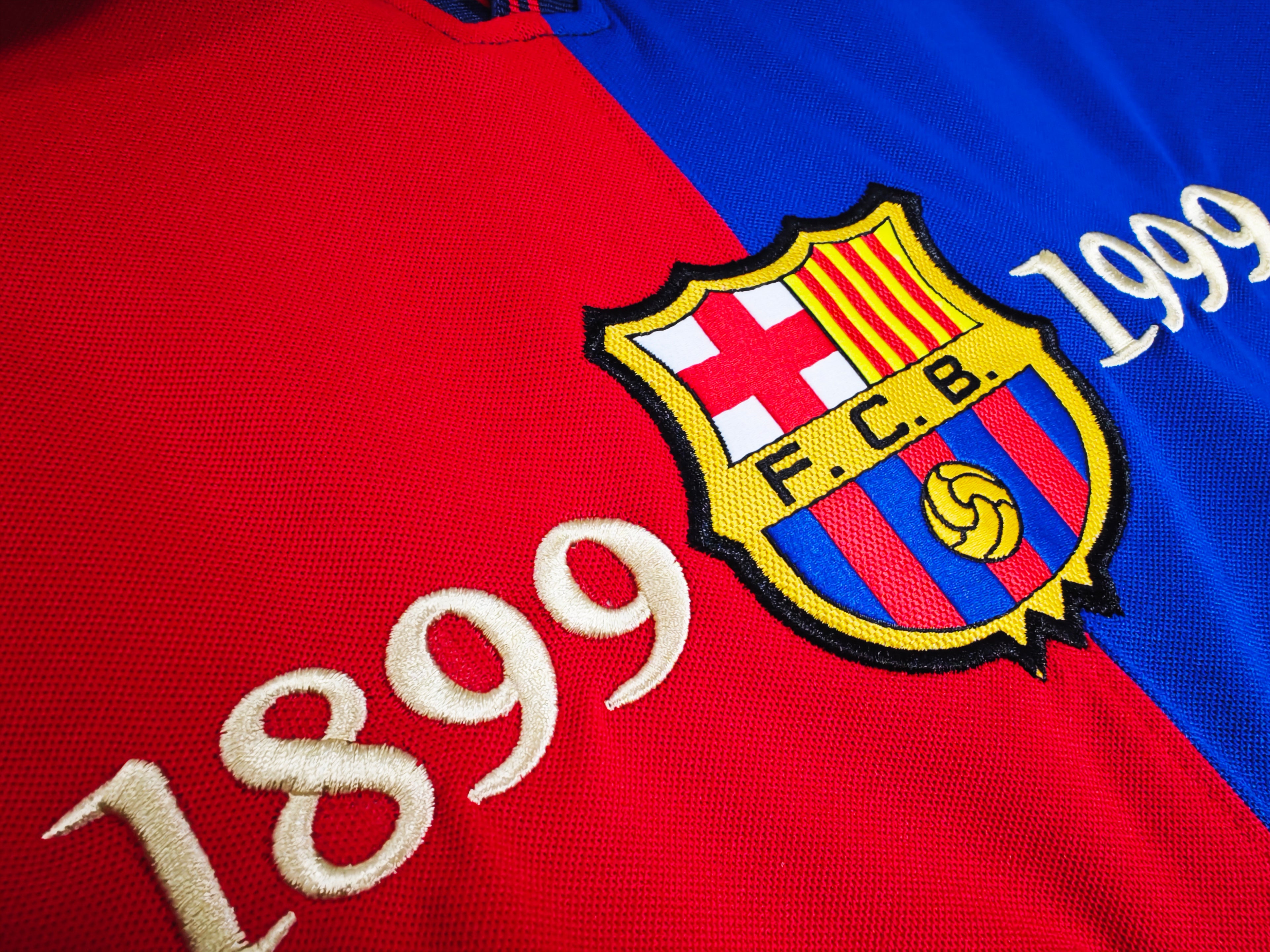 1999-00 FC Barcelona Centenary (Player Issue V-Neck Variant): The Match-Spec Grail