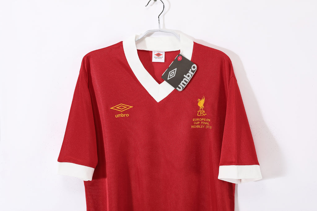 1978 Liverpool Home European Cup Final Retro Vintage Football Jersey - Wembley Edition