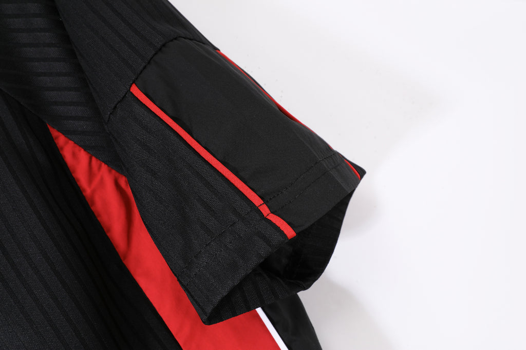 1998 England Away Retro Black & Red Football Jersey