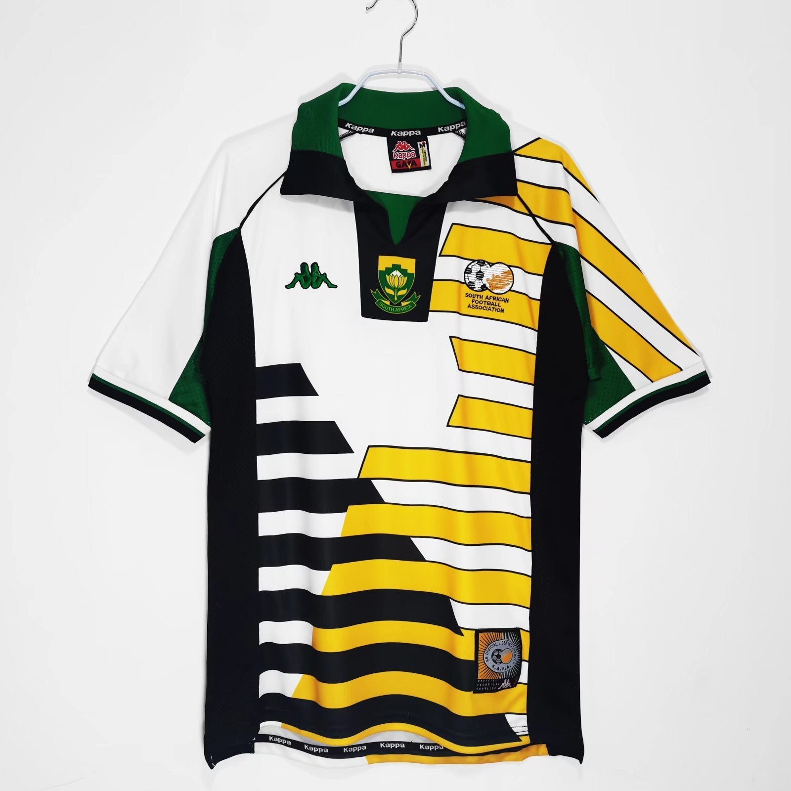1998 South Africa Home World Cup Retro Vintage Football Jersey - Kappa Bafana Bafana Edition