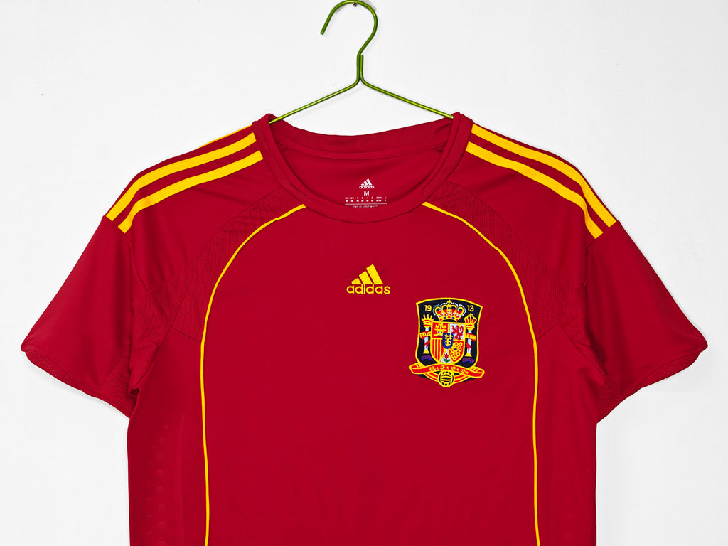2008-09 Spain Home Retro Vintage Football Jersey - Adidas Euro 2008 Winners Edition