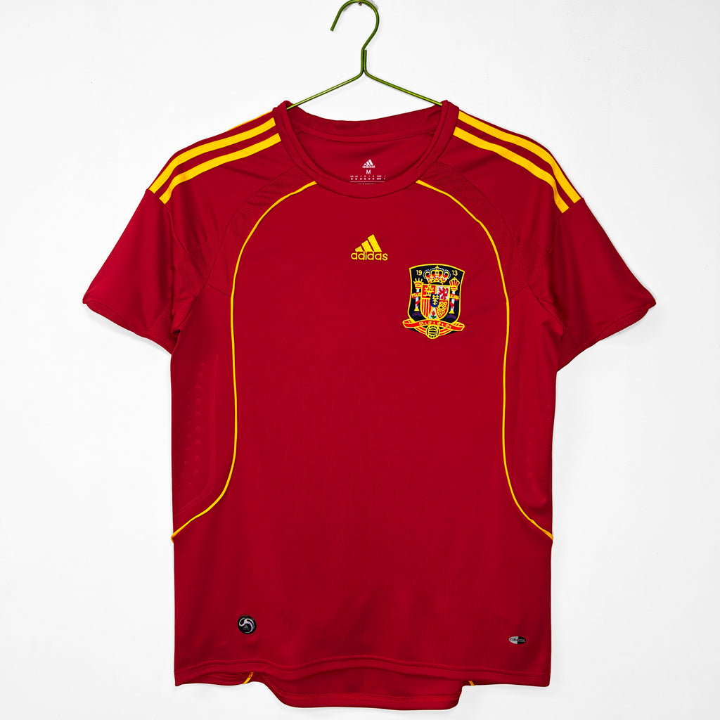 2008-09 Spain Home Retro Vintage Football Jersey - Adidas Euro 2008 Winners Edition