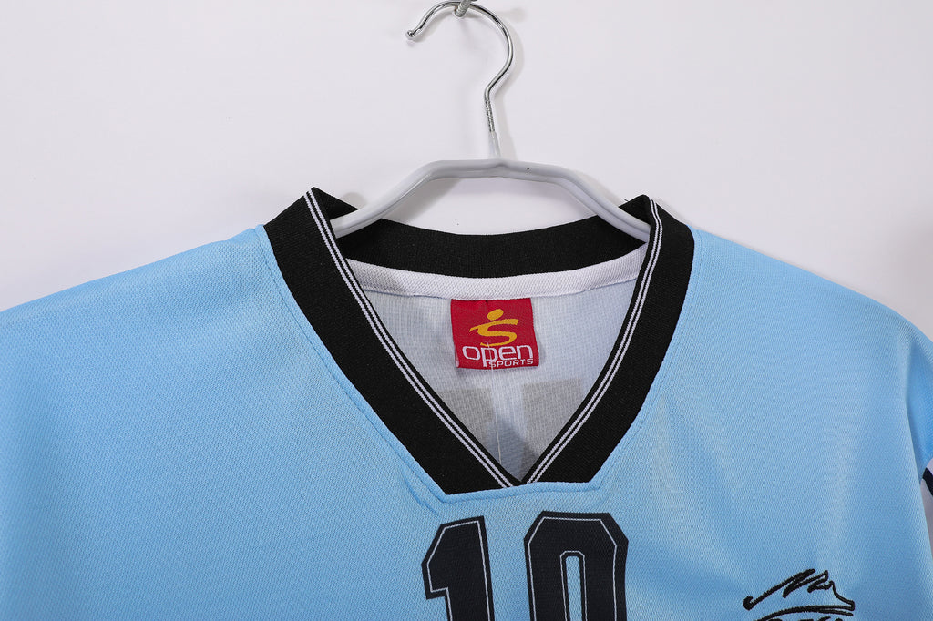 2001 Diego Maradona Testimonial Retro Vintage Football Jersey - Fila Argentina Tribute Edition