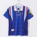 1994-96 France Home Retro Vintage Football Jersey - Adidas Lace-Up Collar Edition